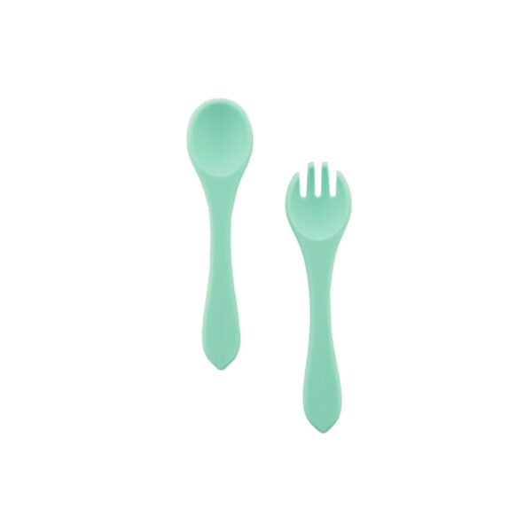 Zingies Finn SiliSF Spoon and Fork Set - Mint