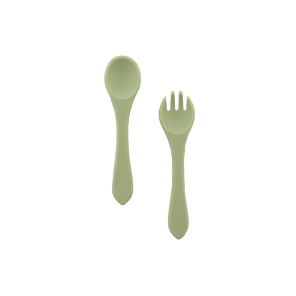 Zingies Finn SiliSF Spoon and Fork Set - Olive