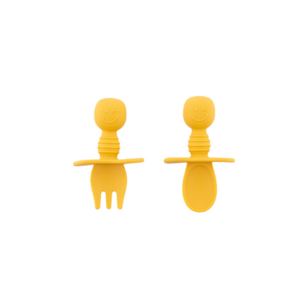 Zingies Duffy SiliSet Spoon and Fork Set - Mango