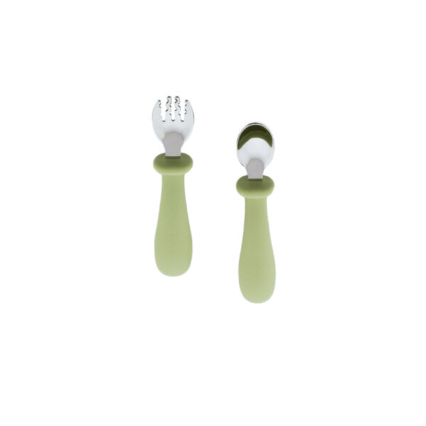 Zingies Jawa SiliSF Spoon and Fork Set - Olive