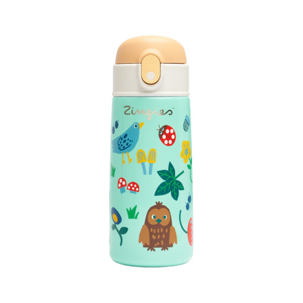 Zingies Tom 470ml Kid's Water Bottle - Forest pattern