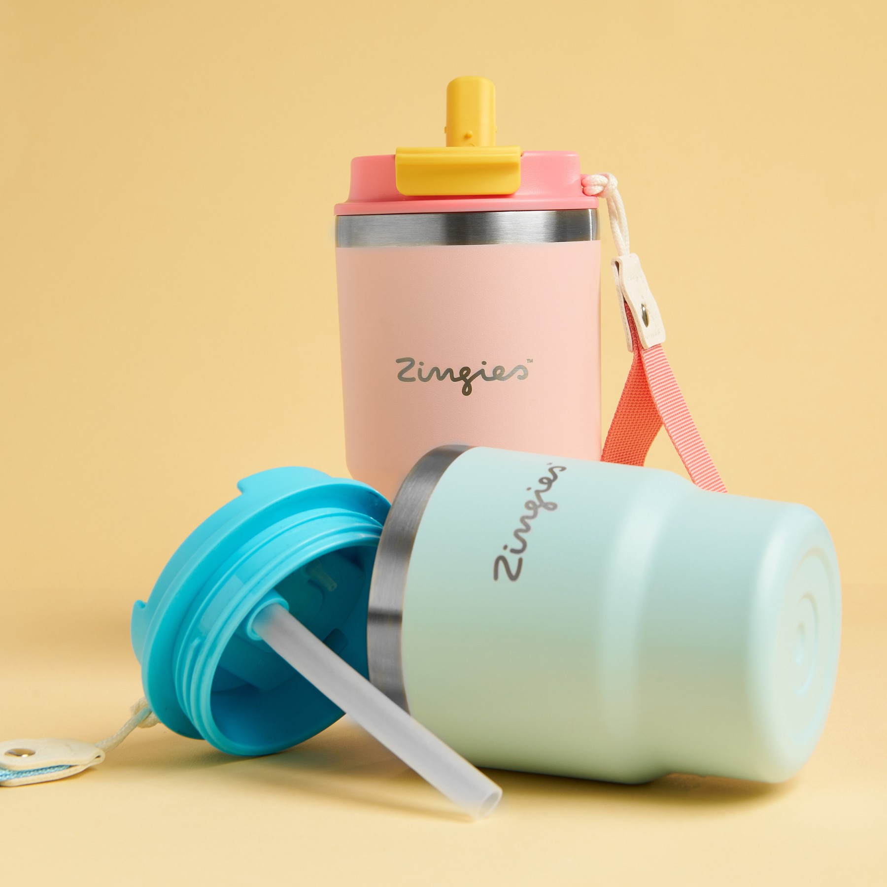 Zingies Nico Stainless Steel Tumbler with Straw and spout