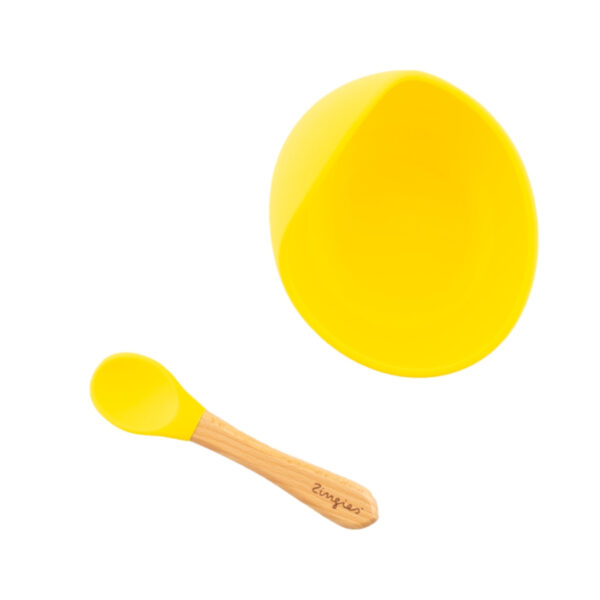 Zingies Ziggy Σετ Φαγητού Σιλικόνης 2 τεμαχίων - Yellow