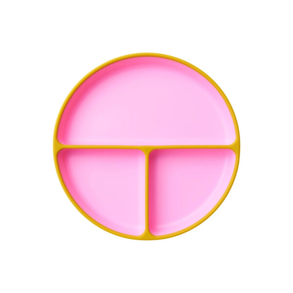 Zingies Elmo Divided Silicone Plate - Pink