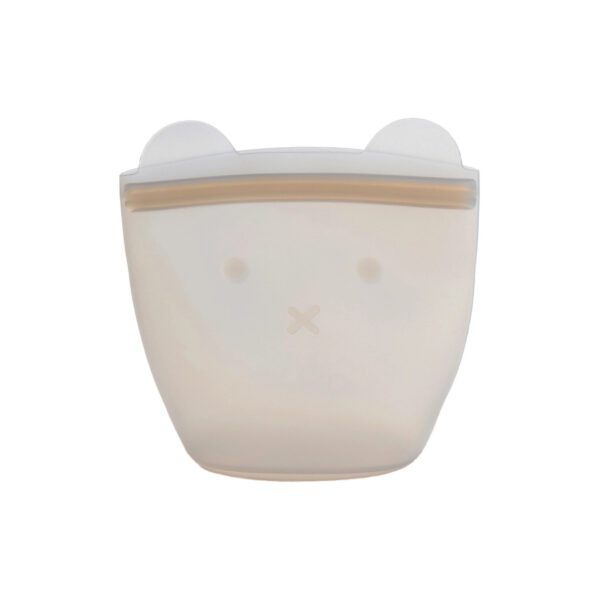 Zingies Jim Silicone Snack Container 270ml - Transparent grey