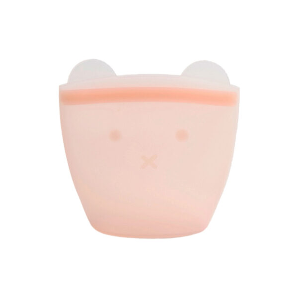 Zingies Jim Silicone Snack Container 270ml - Transparent red