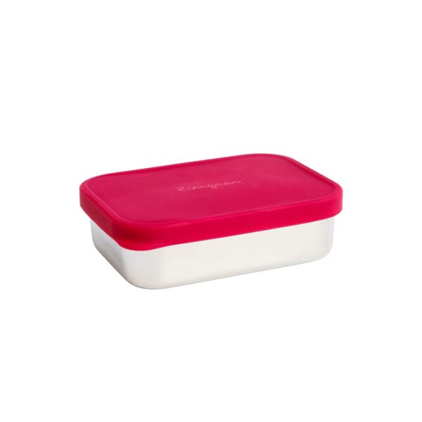 Zingies Ben Stainless Steel Food Container with Silicone Lid 680 ml - Burgundy
