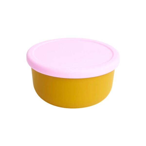 Zingies Billy Δοχείο Σιλικόνης για Σνακ με Χωρίσματα 150 ml - Light pink