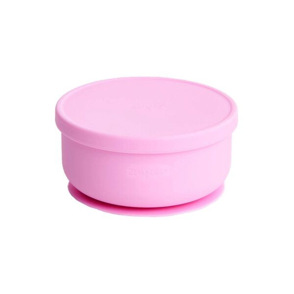 Zingies Orbi Silicone Suction Bowl with Lid 400 ml - Pink