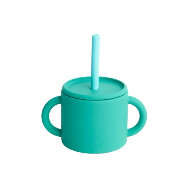 Zingies Rafa Silicone Straw Cup 180ml - Teal